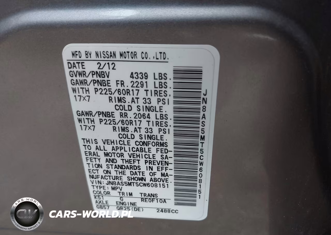 2012 Nissan Rogue Sv VIN:JN8AS5MT5CW608151 - 9