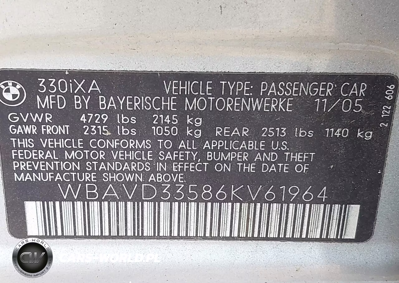2006 BMW 330Xi VIN:WBAVD33586KV61964 - 9