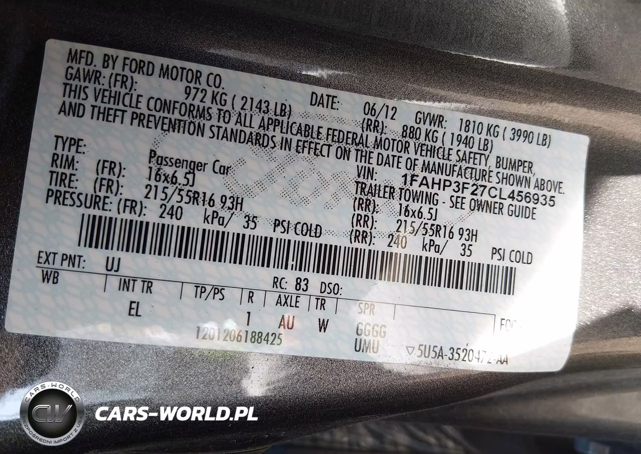2012 Ford Focus Se VIN:1FAHP3F27CL456935 - 9