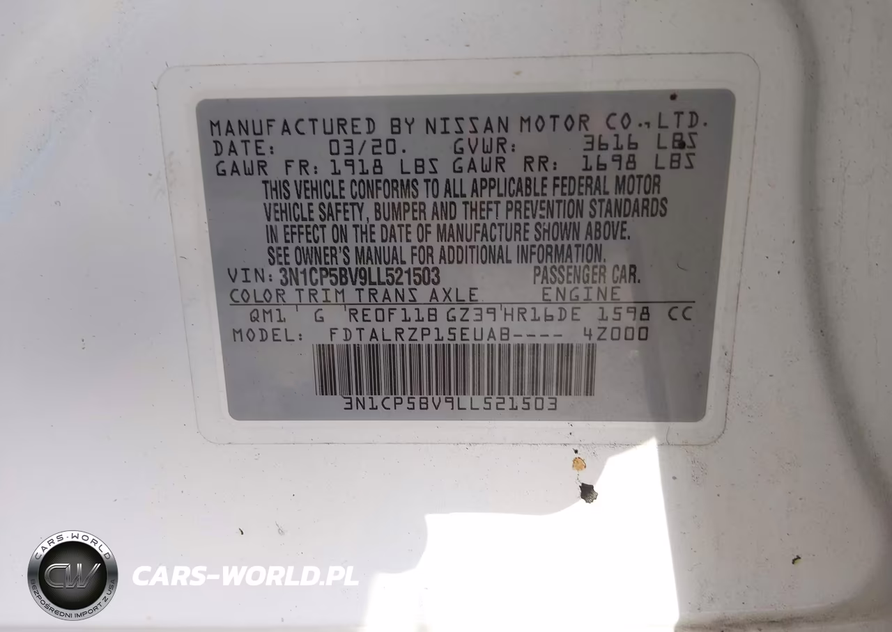 2020 Nissan Kicks S Xtronic Cvt VIN:3N1CP5BV9LL521503 - 9