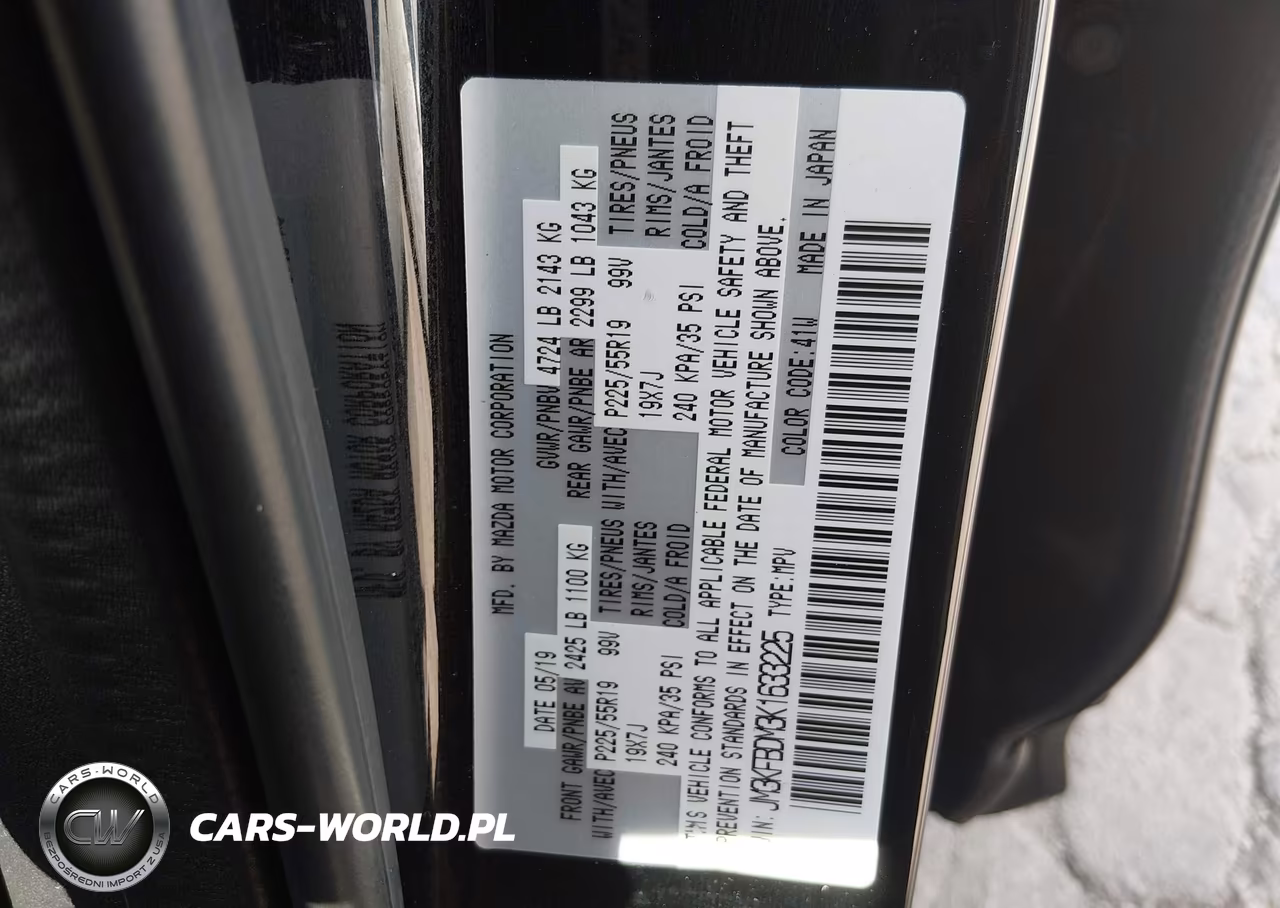 2019 Mazda Cx-5 Grand Touring VIN:JM3KFBDM3K1633225 - 9