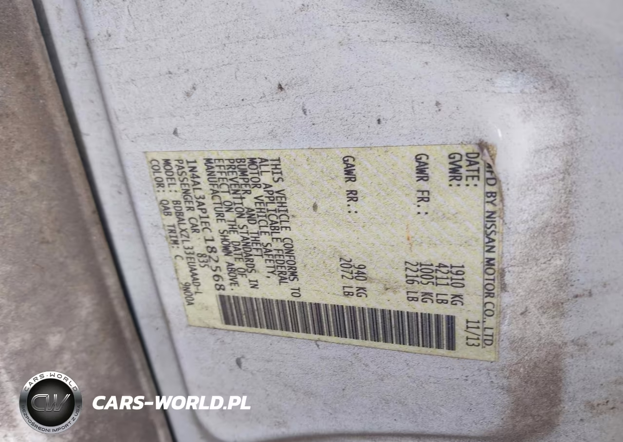 2014 Nissan Altima 2.5 Sl VIN:1N4AL3AP1EC182568 - 9