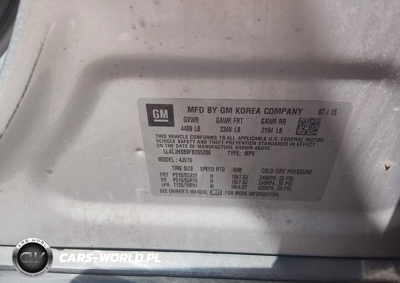 2015 Buick Encore Premium VIN:KL4CJHSB9FB265286 - 9