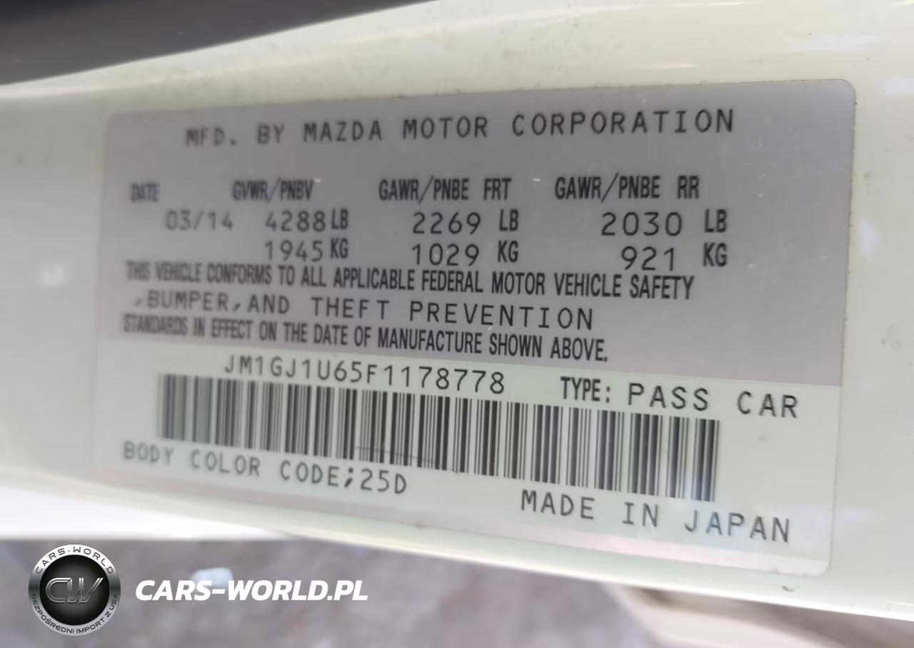 2015 Mazda Mazda6 I Sport VIN:JM1GJ1U65F1178778 - 9
