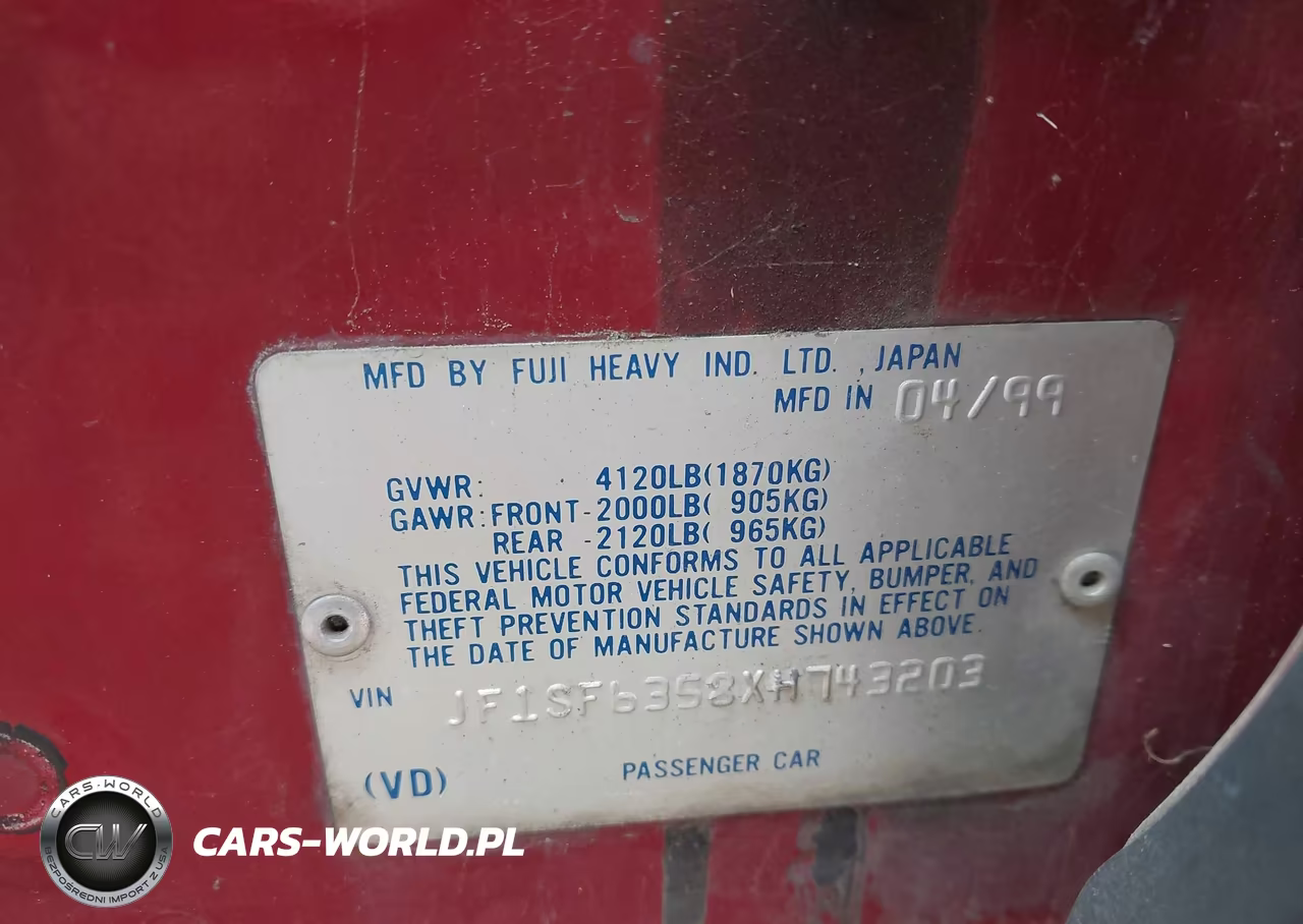 1999 Subaru Forester L VIN:JF1SF6358XH743203 - 9