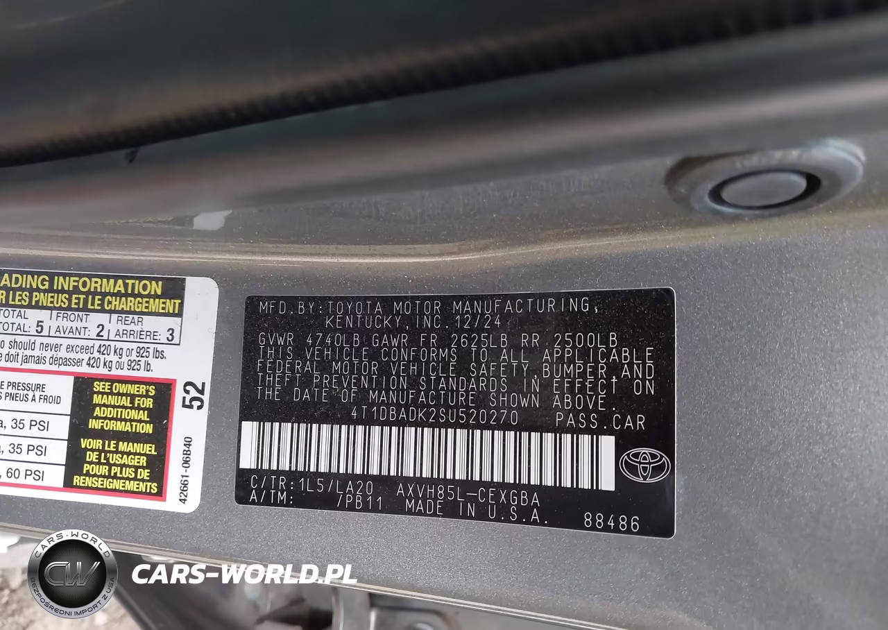 2025 Toyota Camry Xle VIN:4T1DBADK2SU520270 - 9
