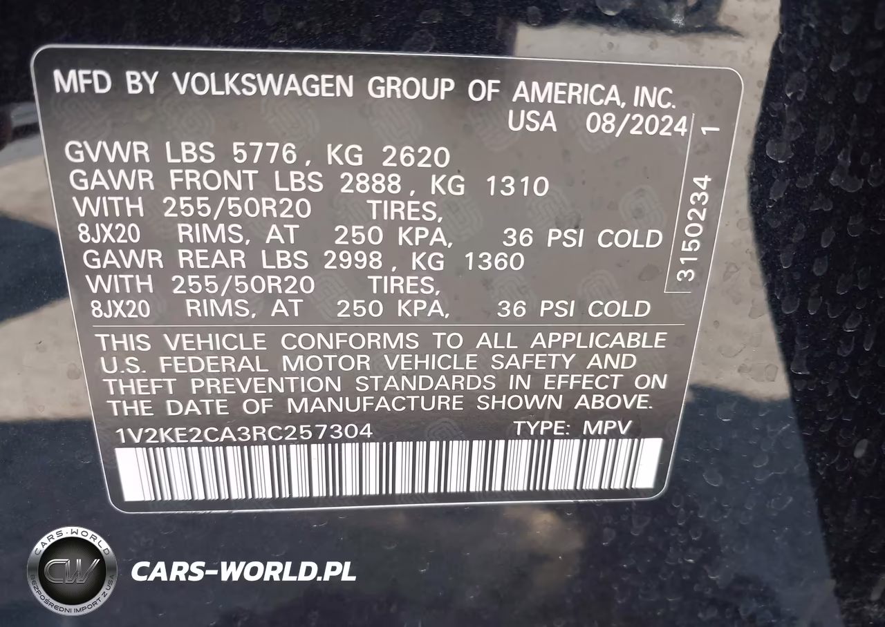 2024 Volkswagen Atlas Cross Sport 2.0T Se W-Technology VIN:1V2KE2CA3RC257304 - 9