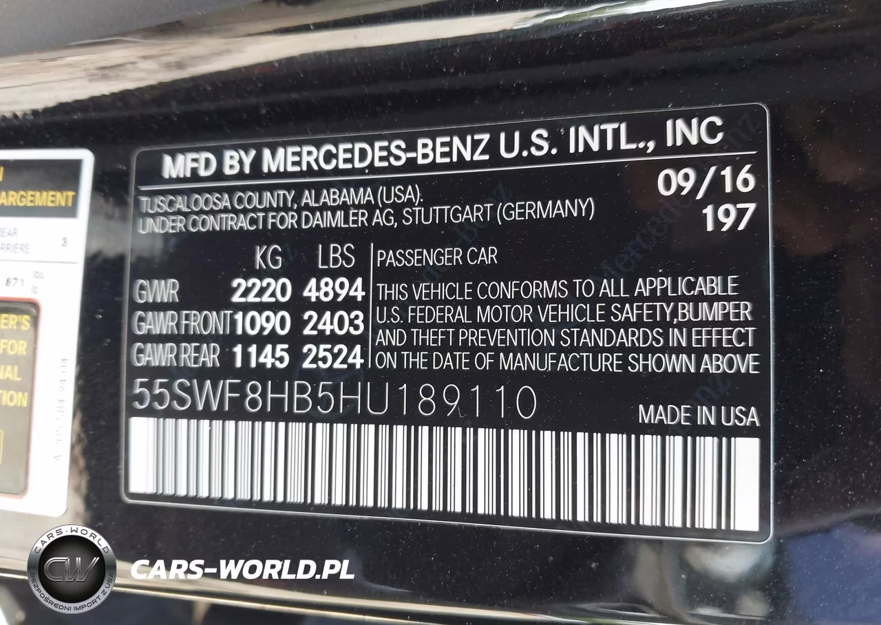 2017 Mercedes-Benz Amg C 63 S VIN:55SWF8HB5HU189110 - 9