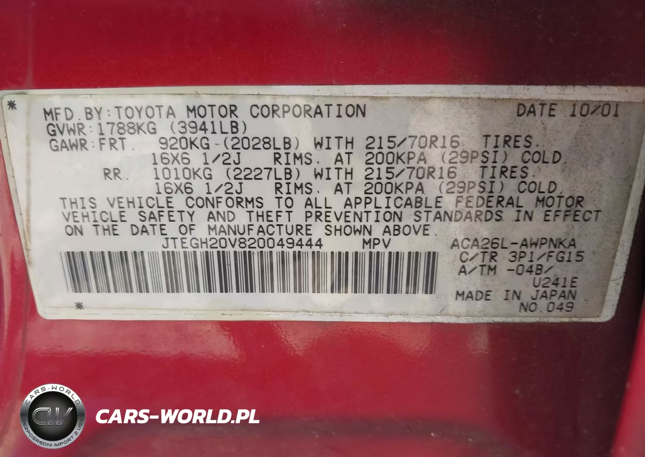 2002 Toyota Rav4 VIN:JTEGH20V820049444 - 9