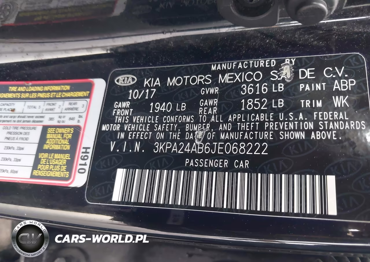 2018 Kia Rio Lx VIN:3KPA24AB6JE068222 - 9