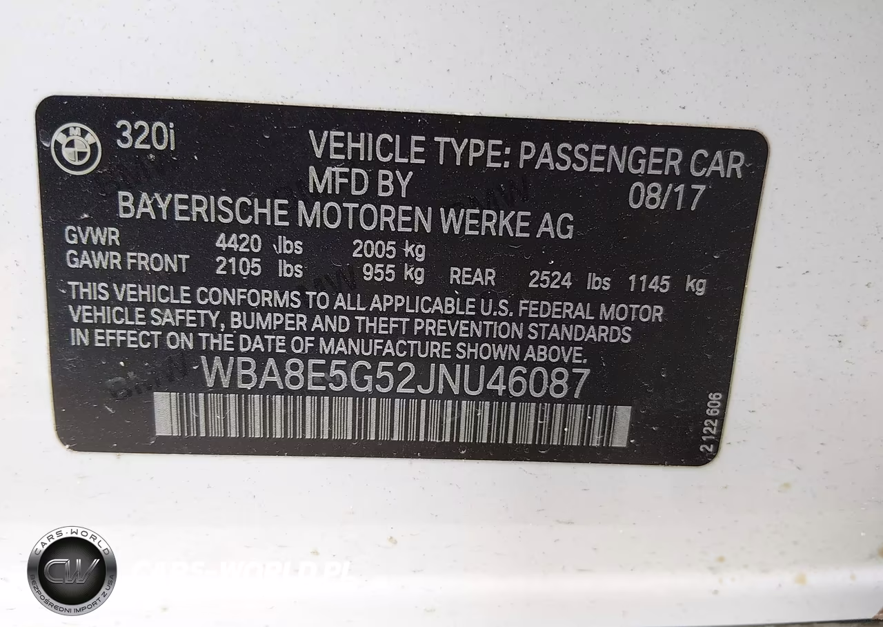 2018 BMW 320I xDrive VIN:WBA8E5G52JNU46087 - 9