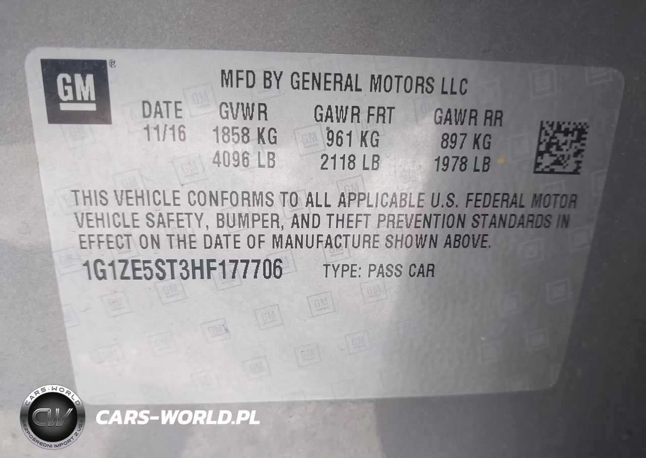 2017 Chevrolet Malibu 1Lt VIN:1G1ZE5ST3HF177706 - 9