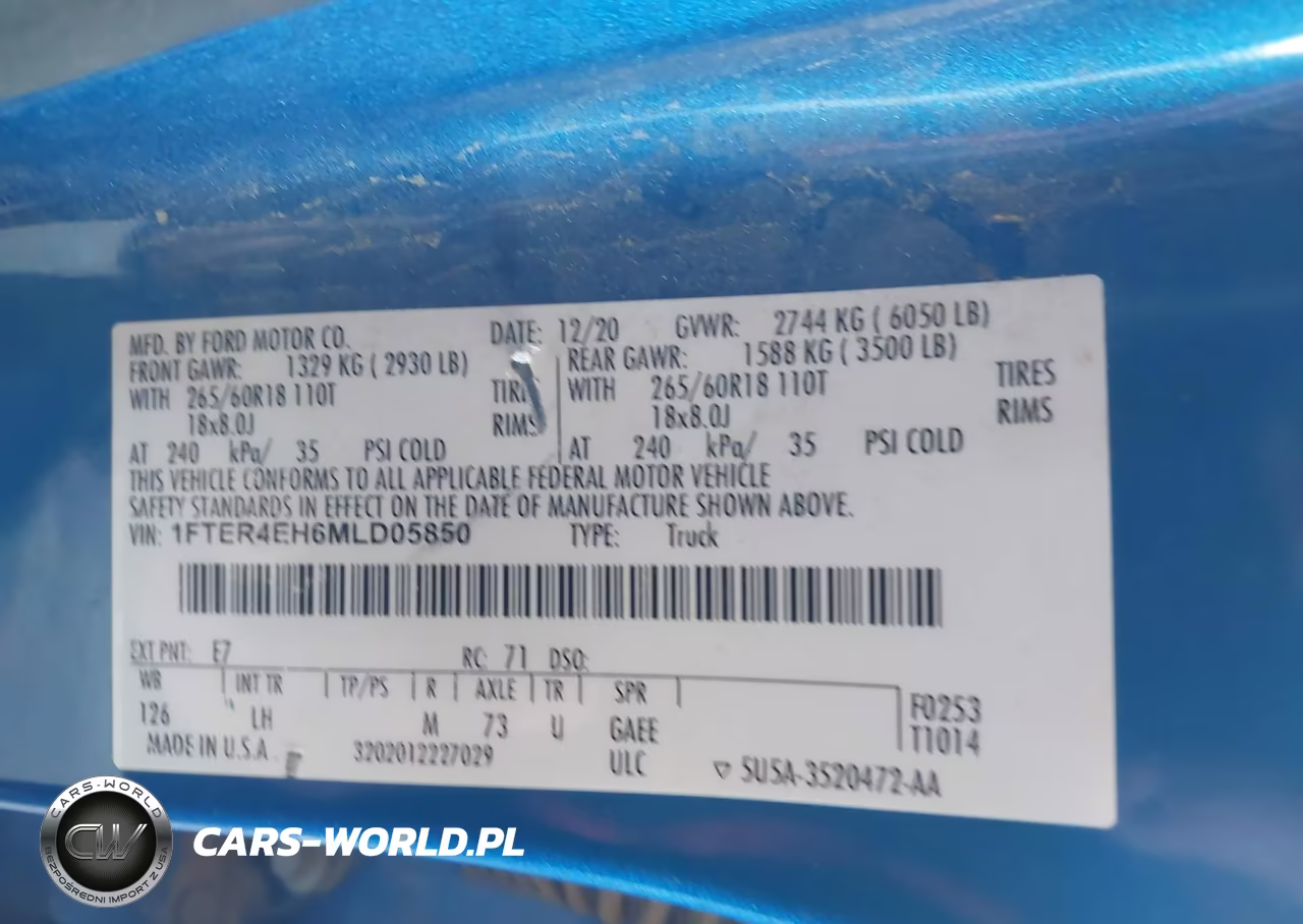 2021 Ford Ranger Xl VIN:1FTER4EH6MLD05850 - 9