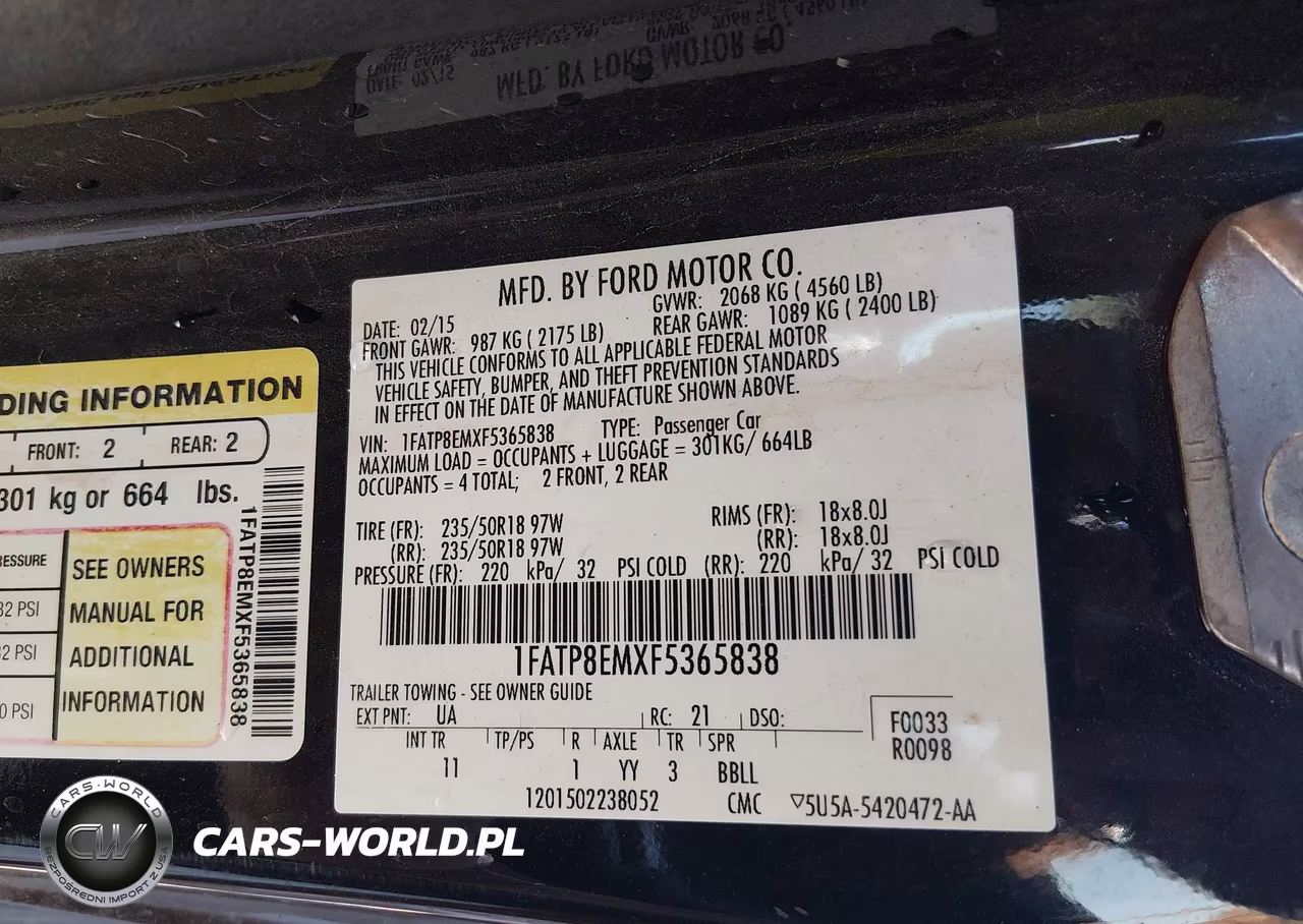 2015 Ford Mustang V6 VIN:1FATP8EMXF5365838 - 9