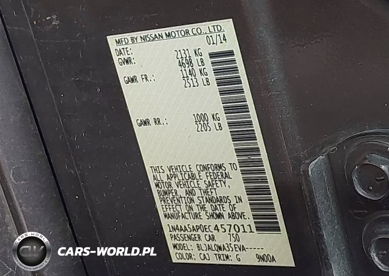 2014 Nissan Maxima 3.5 S-3.5 Sv VIN:1N4AA5AP0EC457011 - 9