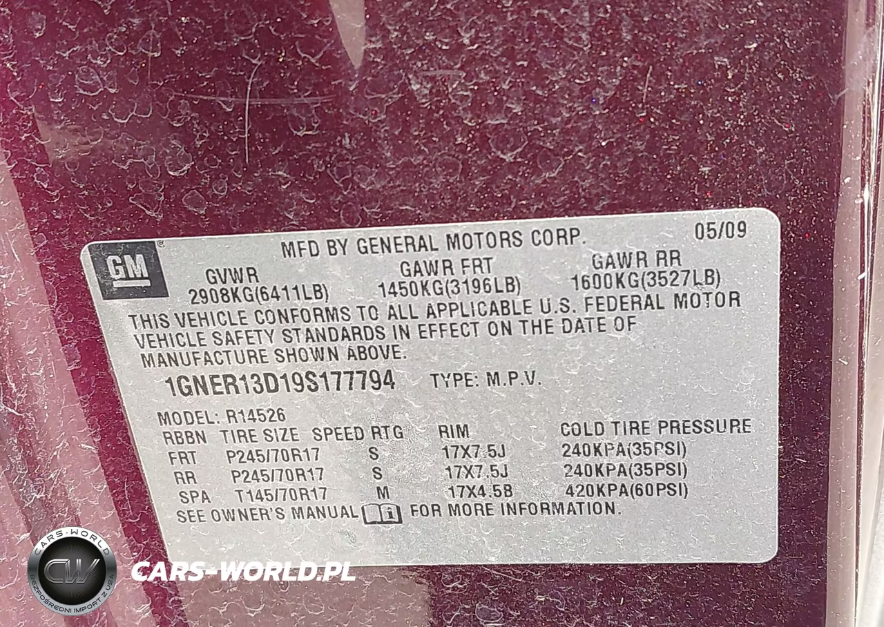 2009 Chevrolet Traverse Ls VIN:1GNER13D19S177794 - 9