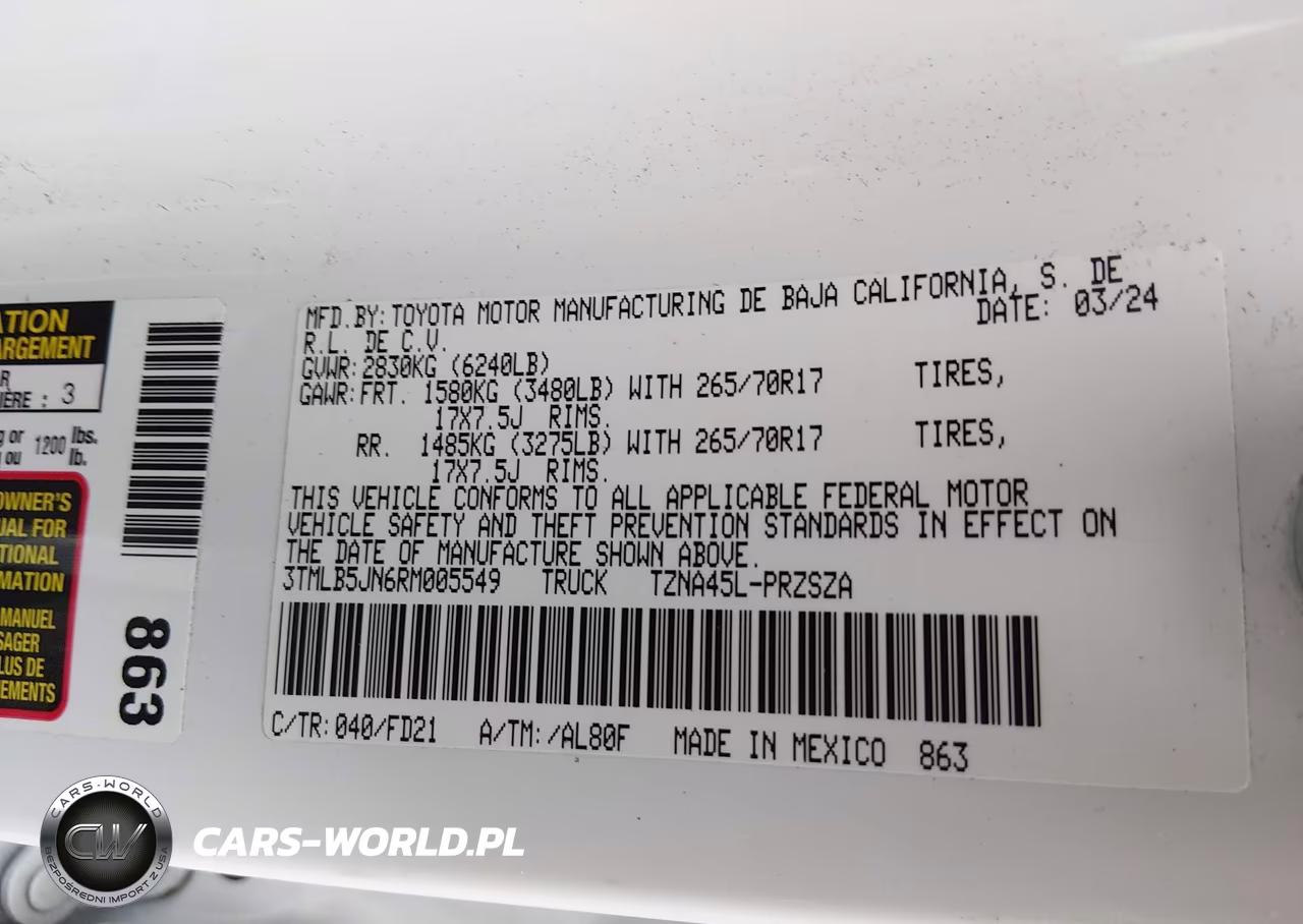 2024 Toyota Tacoma Trd Off Road VIN:3TMLB5JN6RM005549 - 9