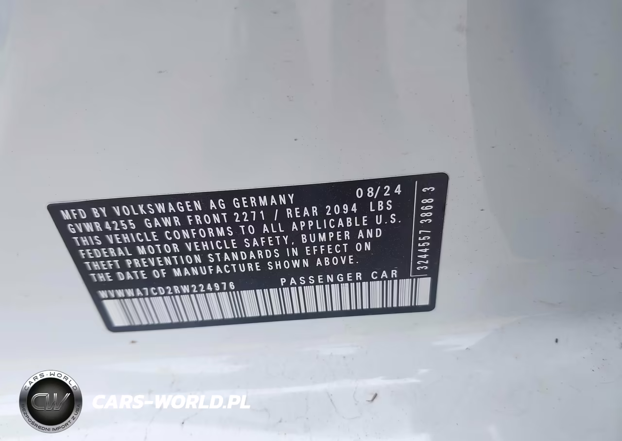 2024 Volkswagen Golf Gti 2.0T 380 Autobahn VIN:WVWWA7CD2RW224976 - 9
