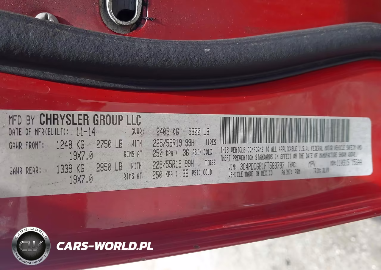 2015 Dodge Journey Crossroad VIN:3C4PDCGB1FT583797 - 9