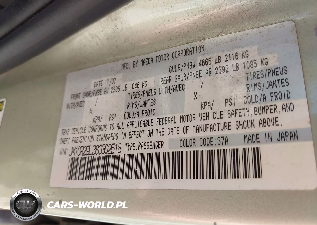 2008 Mazda Mazda5 Touring VIN:JM1CR29L380302518 - 9