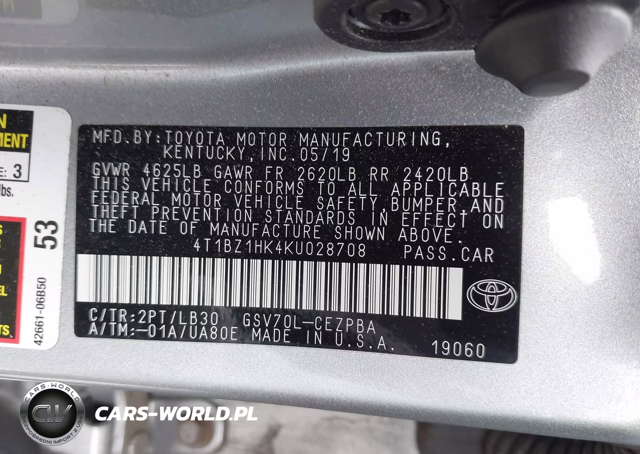 2019 Toyota Camry Xse V6 VIN:4T1BZ1HK4KU028708 - 9