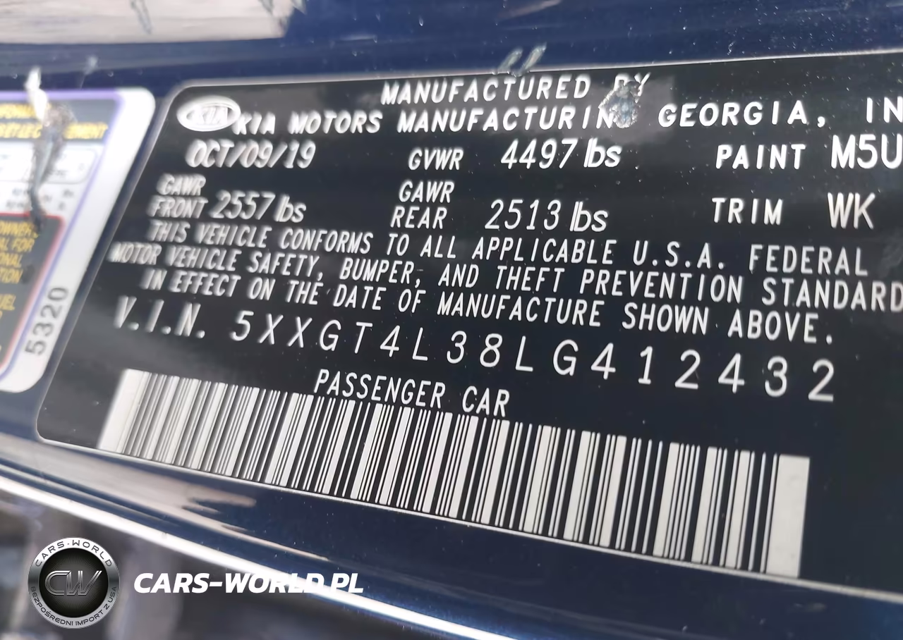 2020 Kia Optima S VIN:5XXGT4L38LG412432 - 9