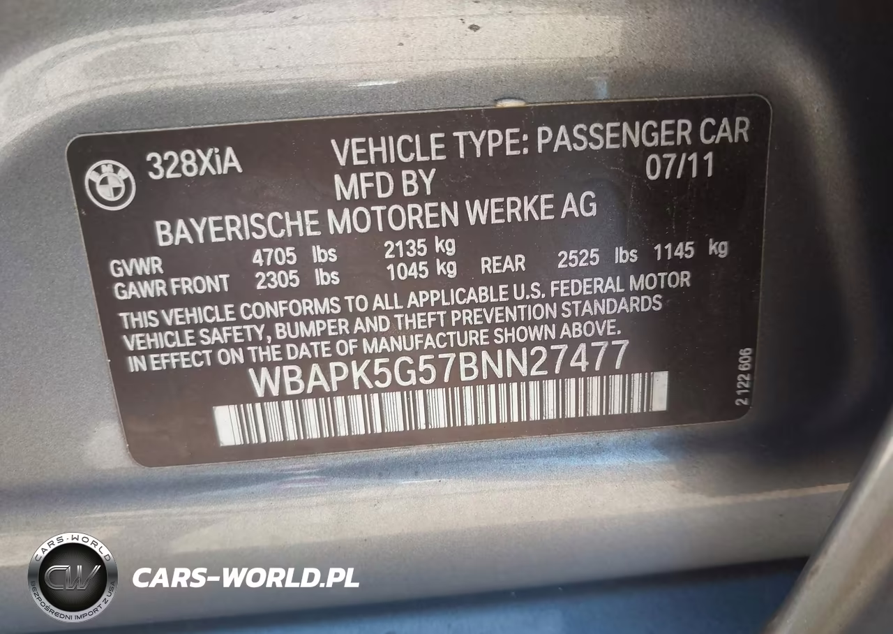 2011 BMW 328I xDrive VIN:WBAPK5G57BNN27477 - 9