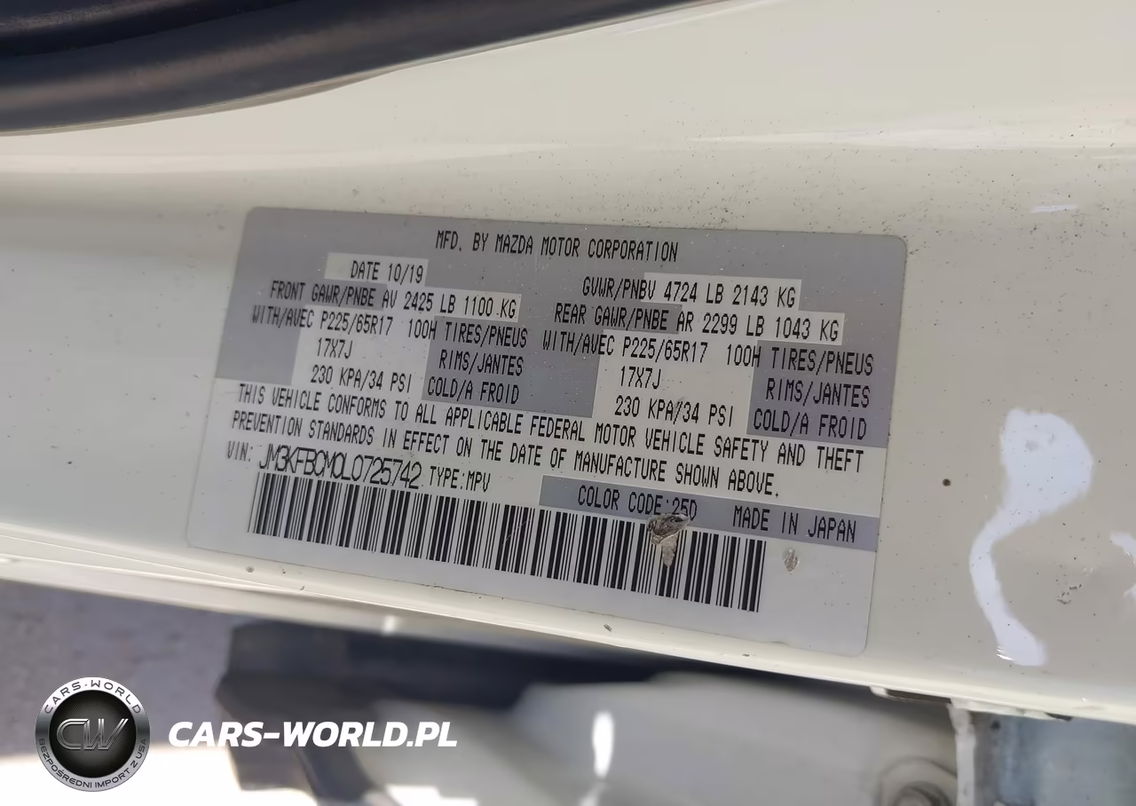 2020 Mazda Cx-5 Touring VIN:JM3KFBCM0L0725742 - 9