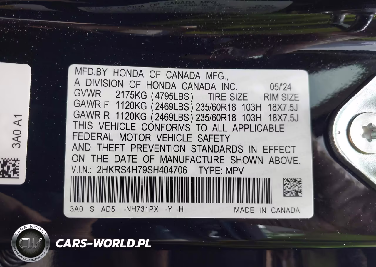 2025 Honda Cr-V Ex-L Awd VIN:2HKRS4H79SH404706 - 9