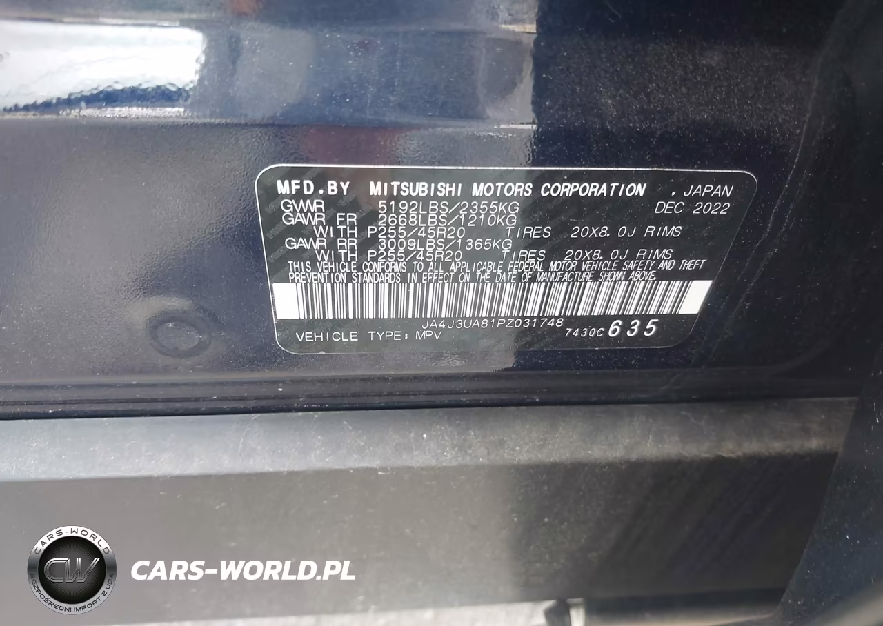 2023 Mitsubishi Outlander Se 2.5 2Wd-Se Black Edition 2Wd-Se Special Edition 2Wd VIN:JA4J3UA81PZ031748 - 9