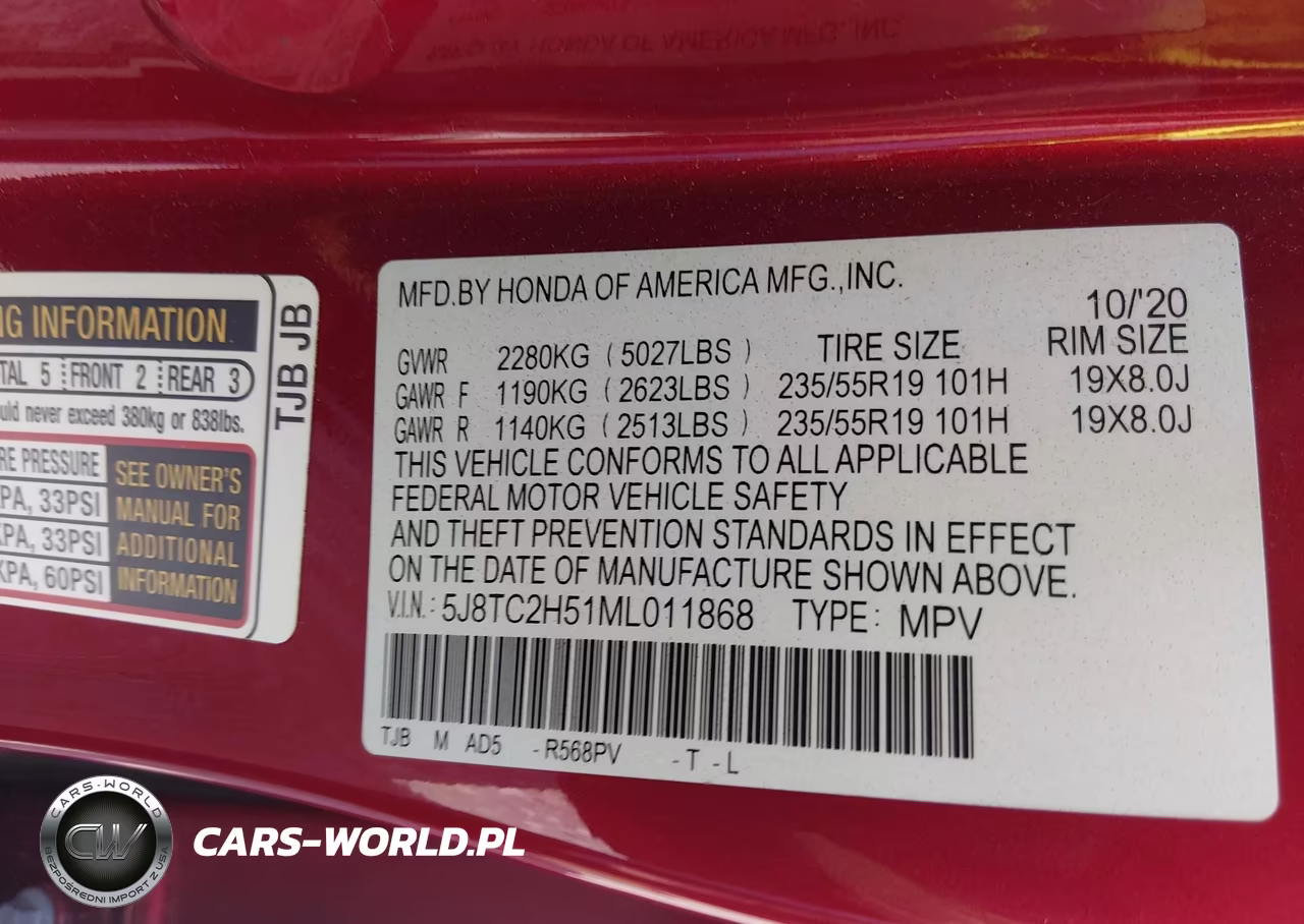 2021 Acura Rdx Technology Package VIN:5J8TC2H51ML011868 - 9