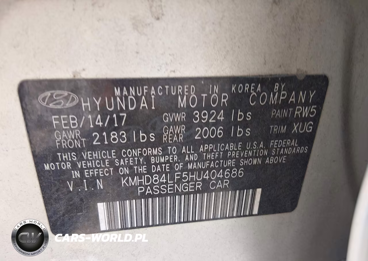 2017 Hyundai Elantra Se VIN:KMHD84LF5HU404686 - 9