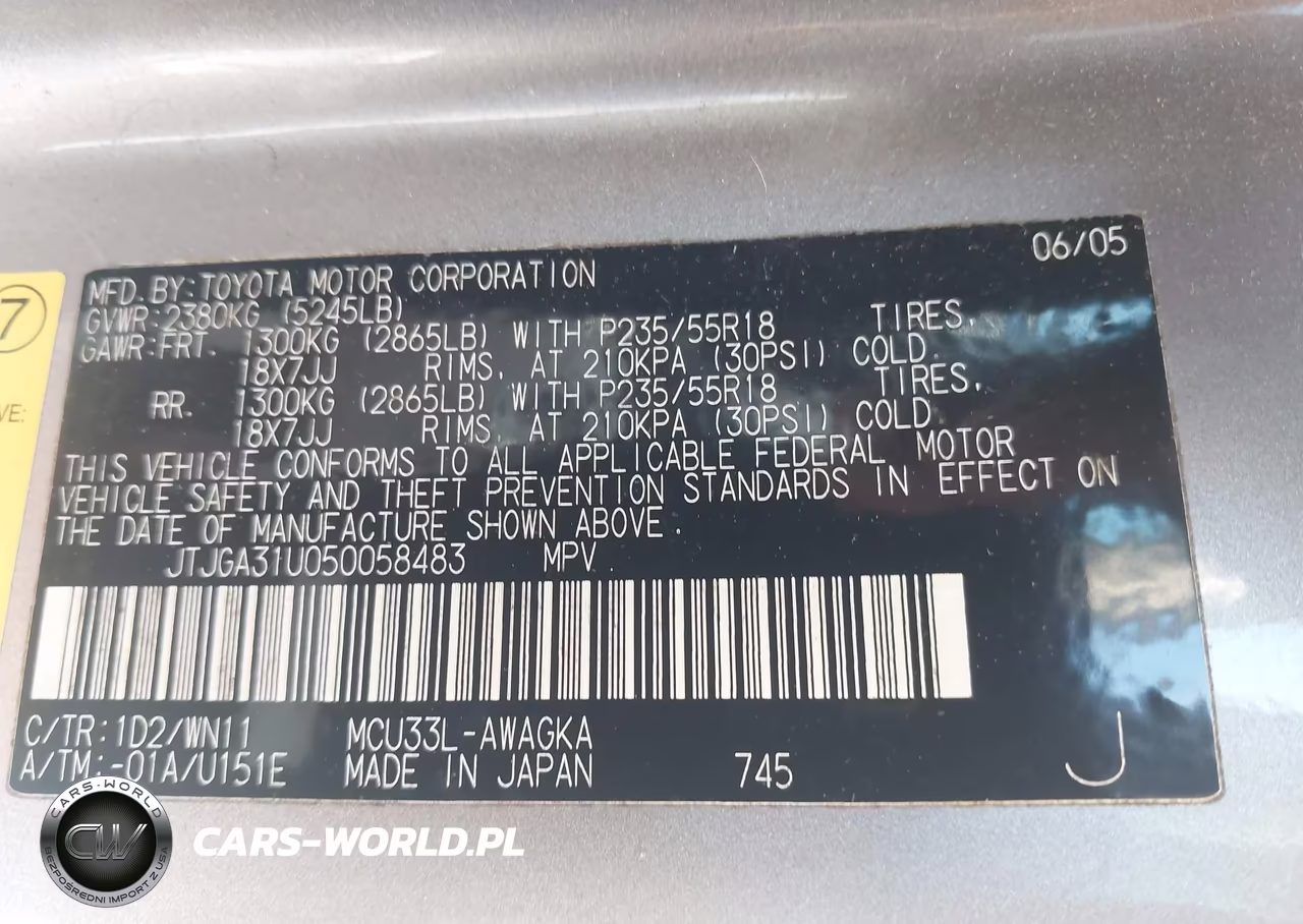 2005 Lexus Rx 330 VIN:JTJGA31U050058483 - 9