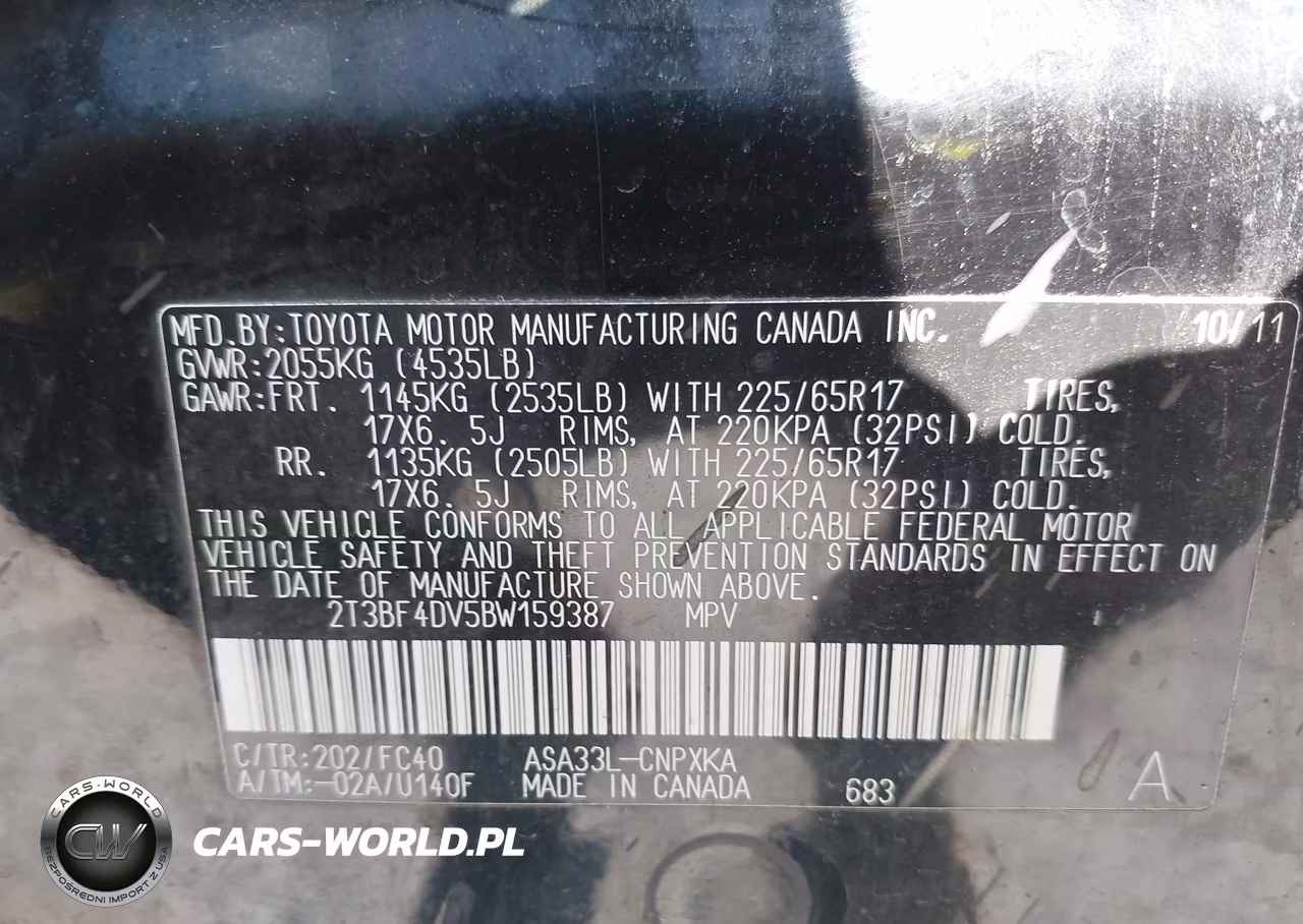 2011 Toyota Rav4 VIN:2T3BF4DV5BW159387 - 9