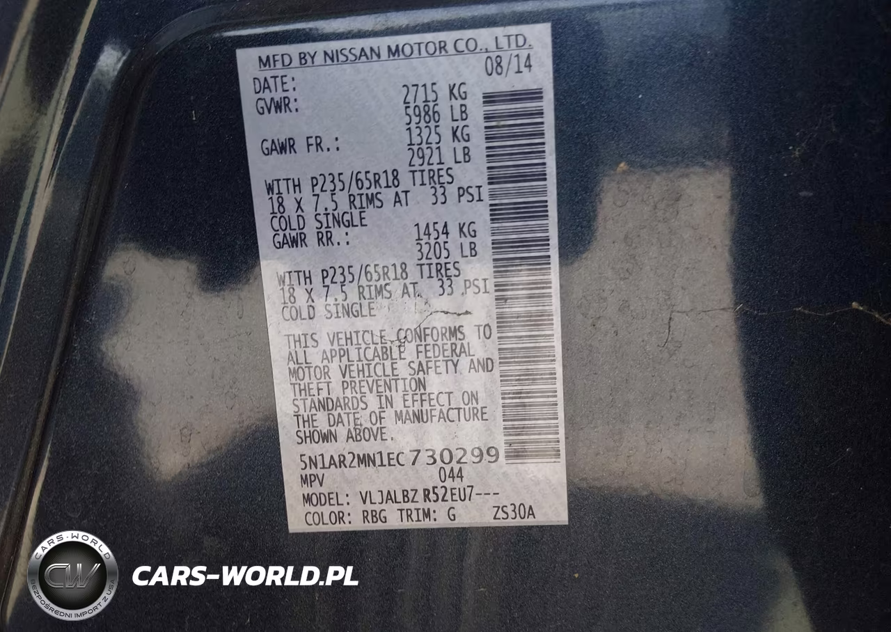 2014 Nissan Pathfinder S VIN:5N1AR2MN1EC730299 - 9