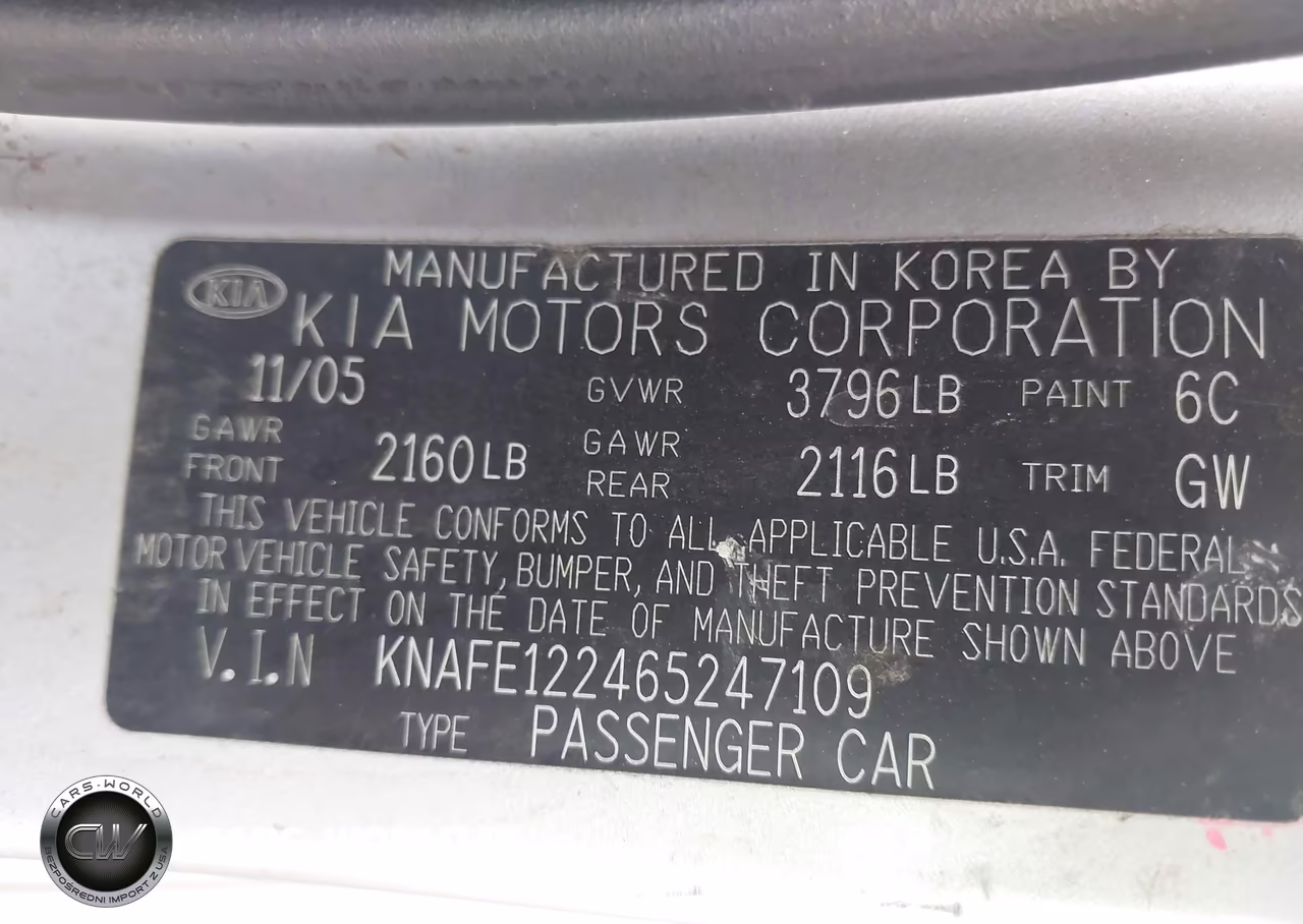 2006 Kia Spectra Ex-Lx-Sx VIN:KNAFE122465247109 - 9