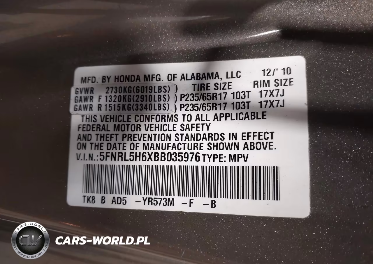 2011 Honda Odyssey Ex-L VIN:5FNRL5H6XBB035976 - 9