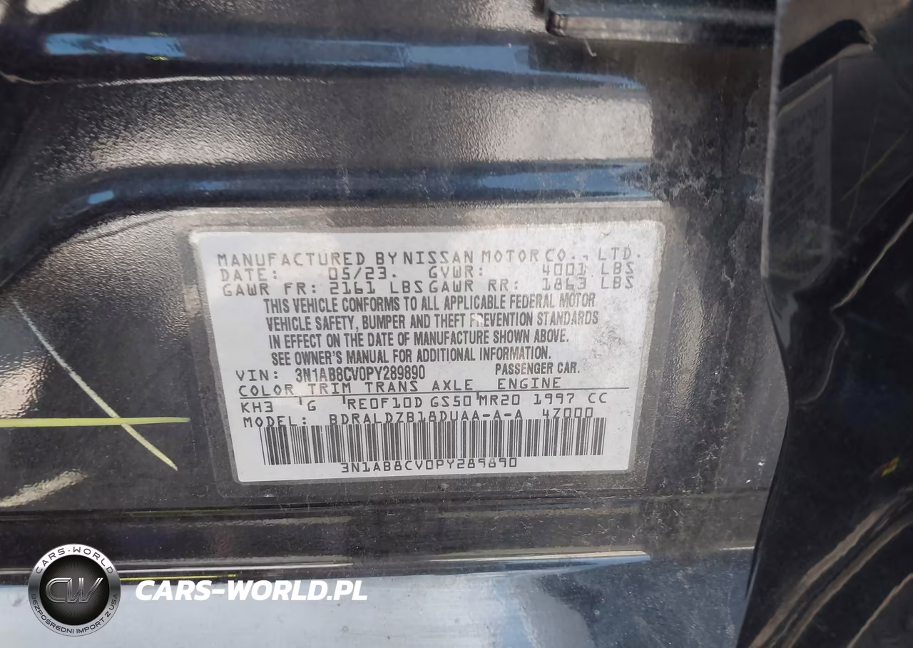 2023 Nissan Sentra Sv Xtronic Cvt VIN:3N1AB8CV0PY289890 - 9