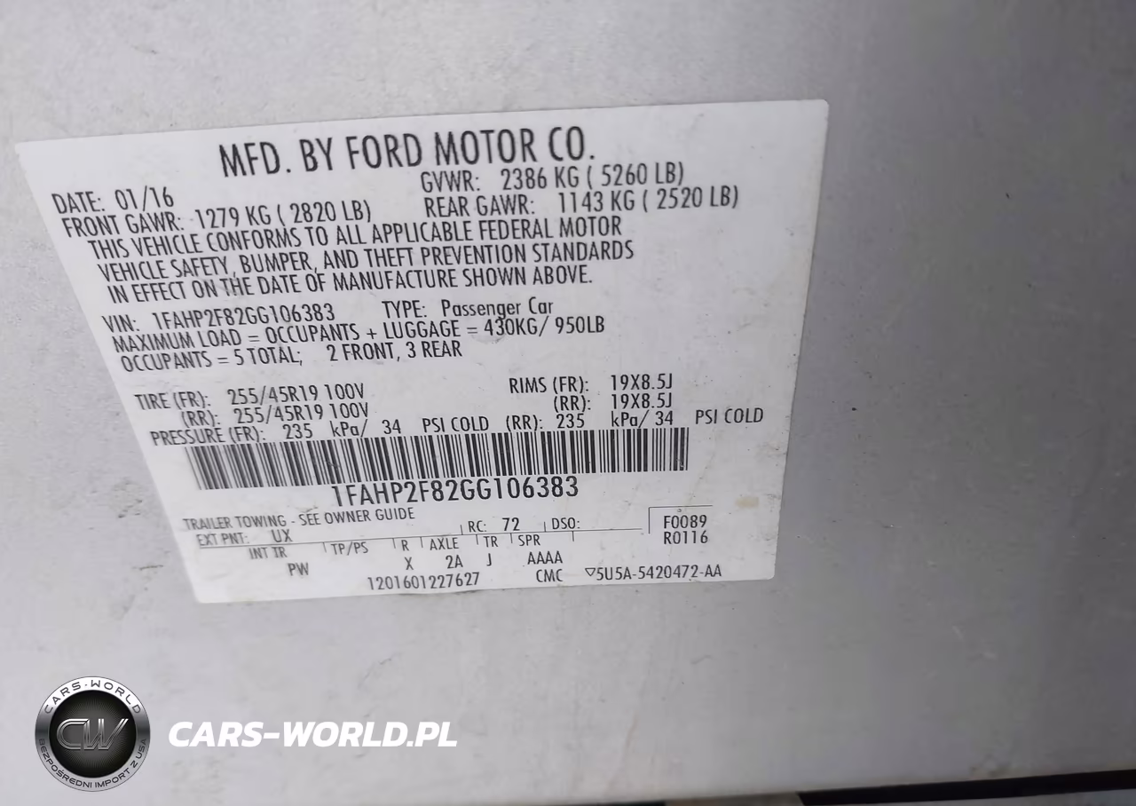 2016 Ford Taurus Limited VIN:1FAHP2F82GG106383 - 9