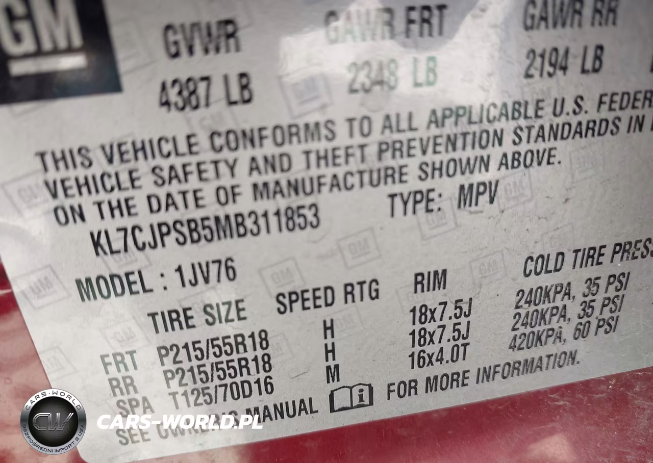 2021 Chevrolet Trax Awd Lt VIN:KL7CJPSB5MB311853 - 9