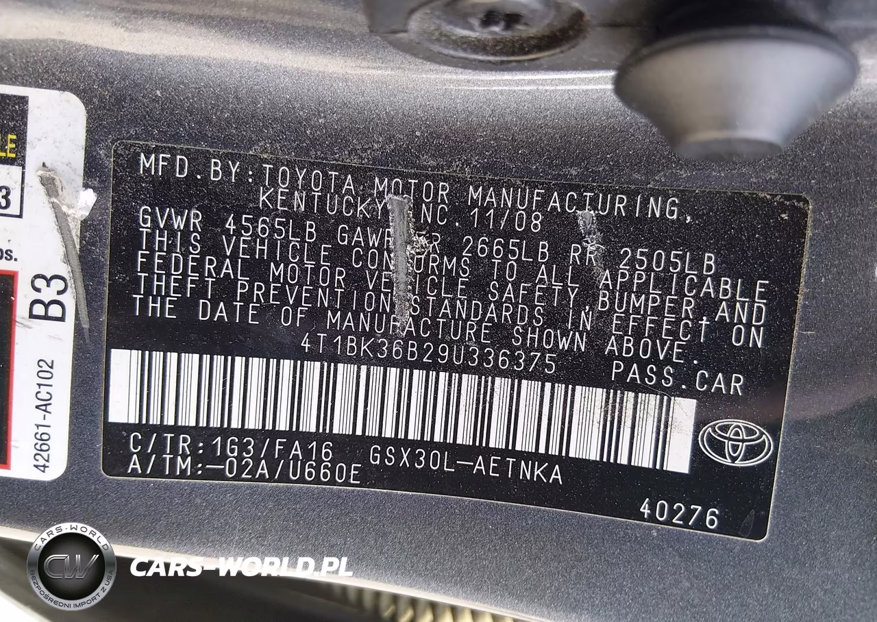 2009 Toyota Avalon Xl VIN:4T1BK36B29U336375 - 9