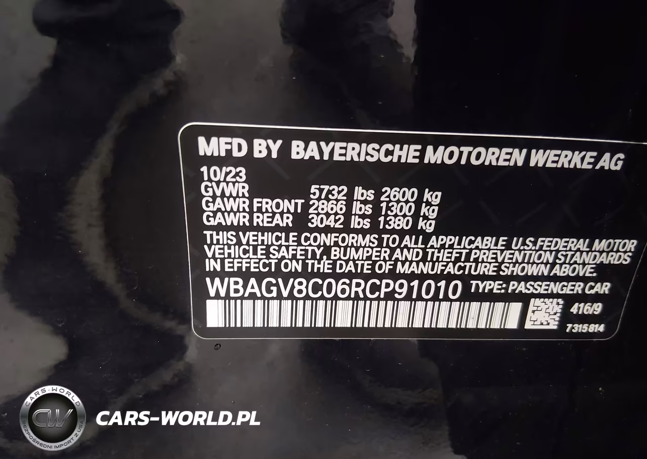 2024 BMW M850I Gran Coupe xDrive VIN:WBAGV8C06RCP91010 - 9
