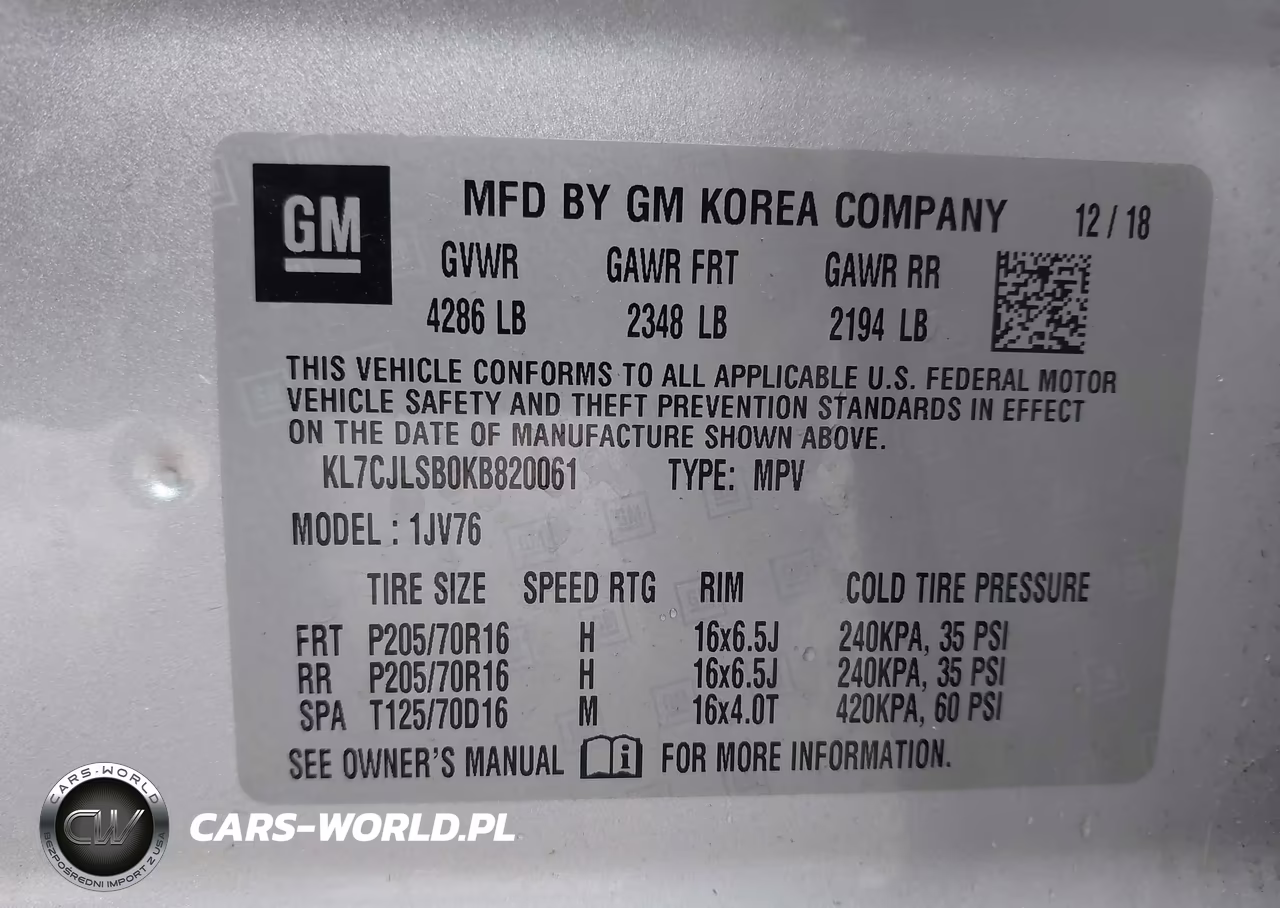 2019 Chevrolet Trax Lt VIN:KL7CJLSB0KB820061 - 9