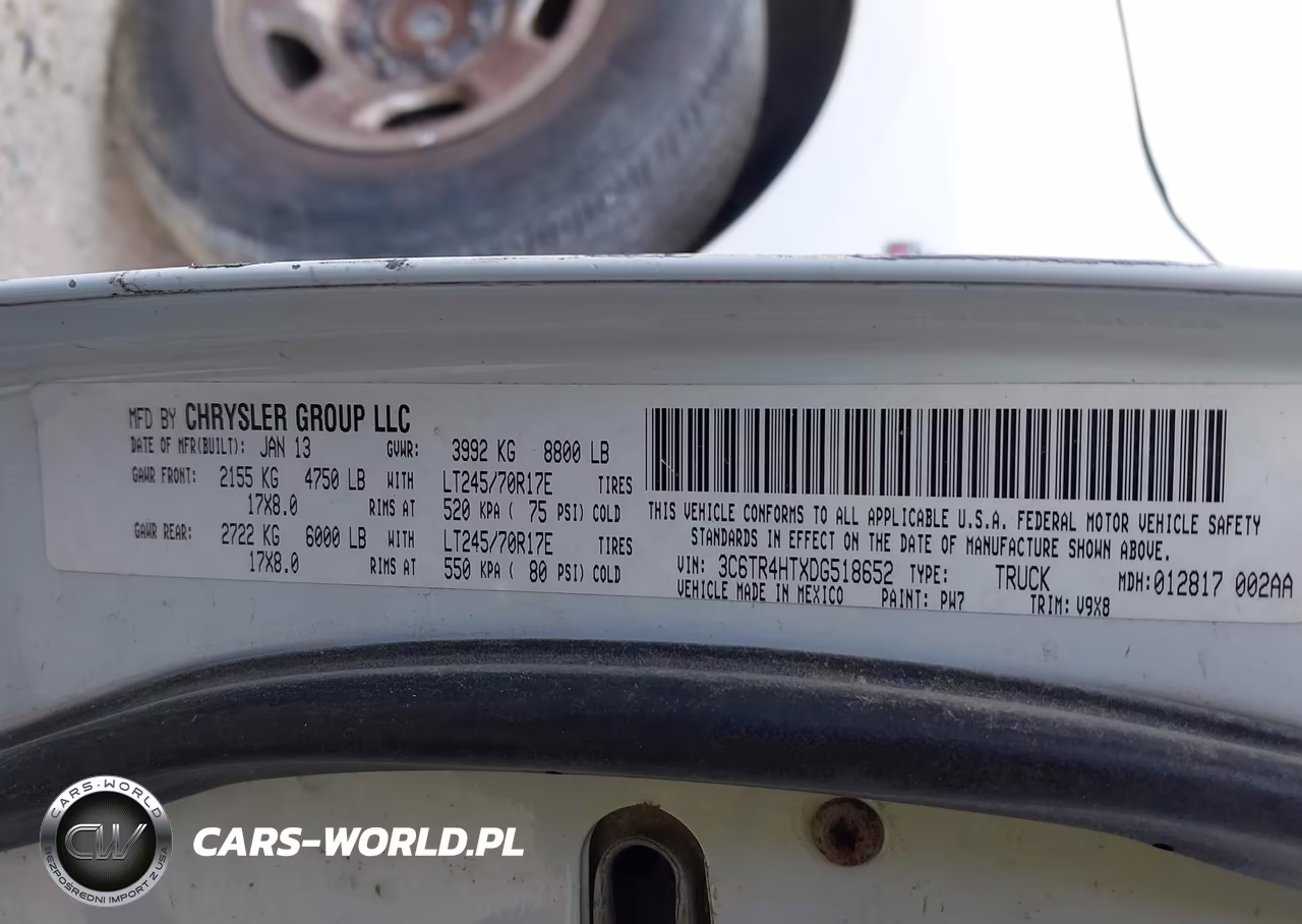 2013 Ram 2500 Tradesman VIN:3C6TR4HTXDG518652 - 9