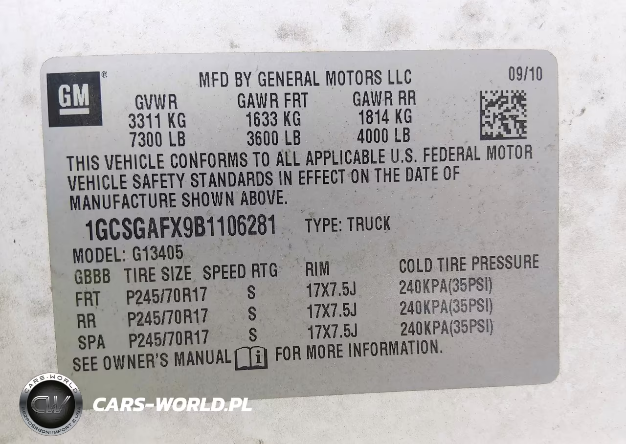 2011 Chevrolet Express 1500 Work Van VIN:1GCSGAFX9B1106281 - 9