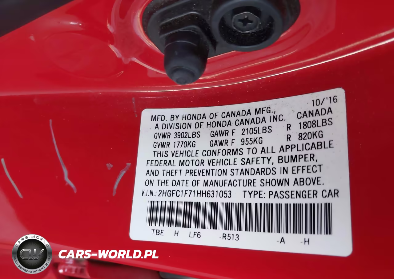 2017 Honda Civic Ex-L VIN:2HGFC1F71HH631053 - 9