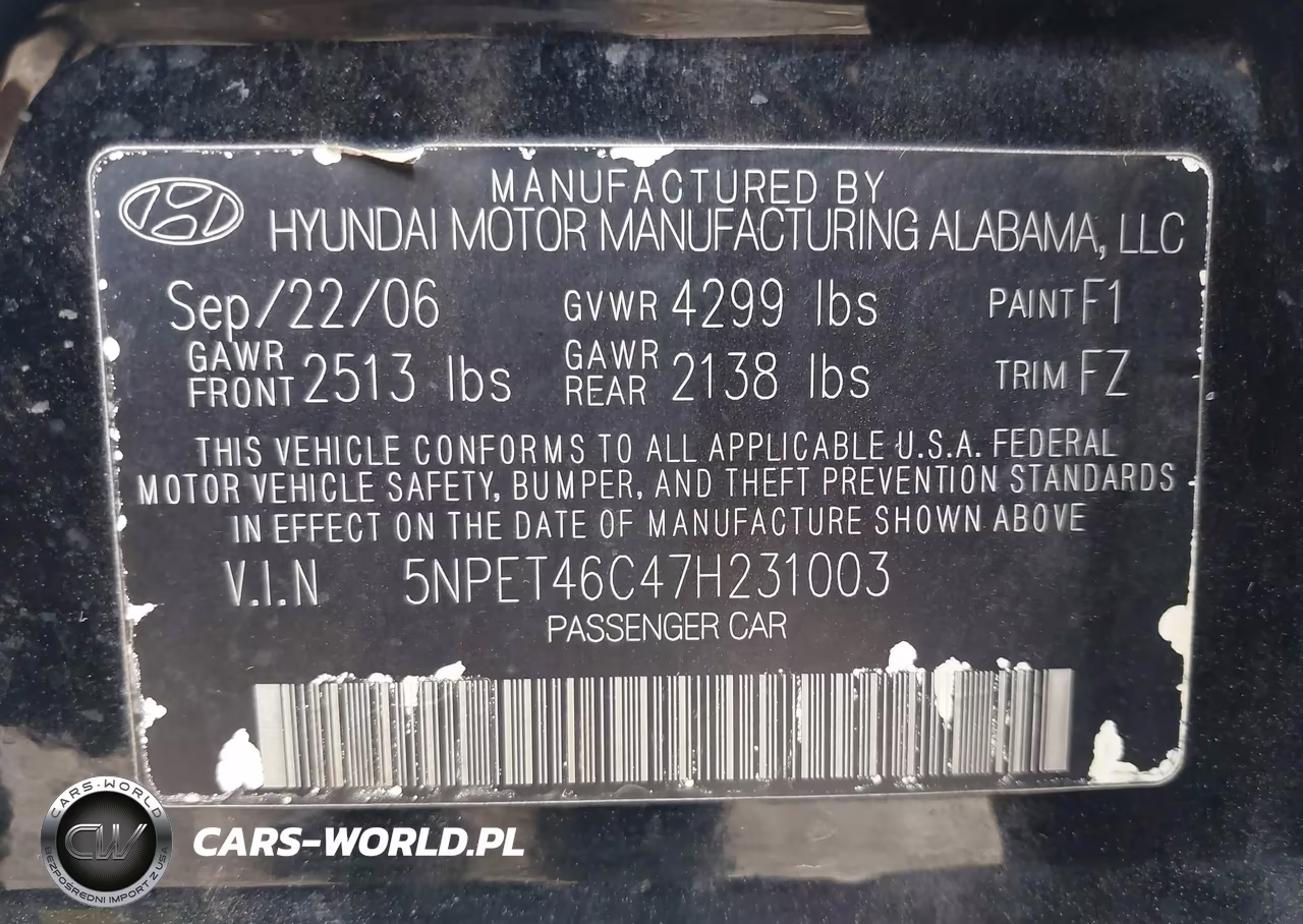 2007 Hyundai Sonata Gls-Gls W-Xm VIN:5NPET46C47H231003 - 9