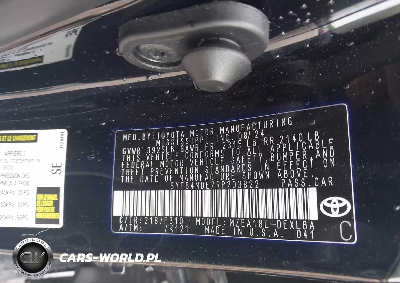 2024 Toyota Corolla Le VIN:5YFB4MDE7RP203822 - 9