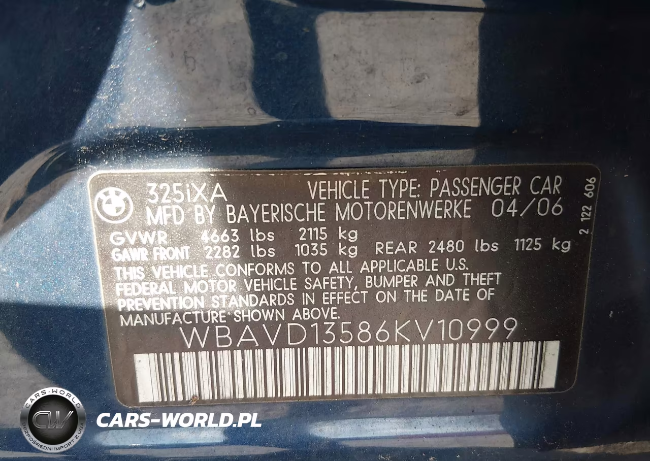 2006 BMW 325Xi VIN:WBAVD13586KV10999 - 9