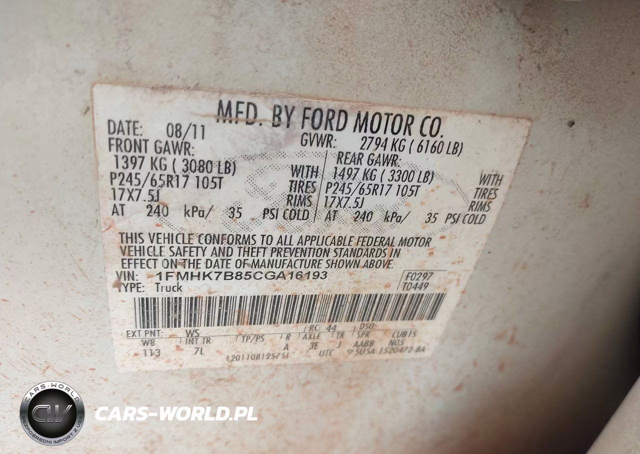2012 Ford Explorer VIN:1FMHK7B85CGA16193 - 9